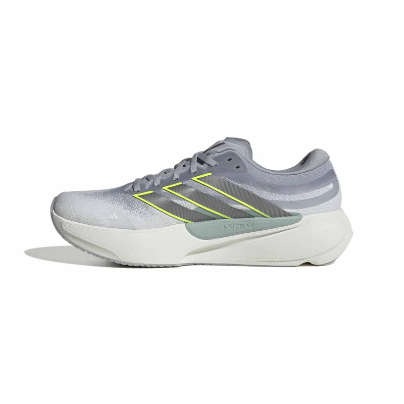 Adidas Supernova Solution 3, Laufschuh, Herren, Crystal White/Iron Metallic/Solar Yellow