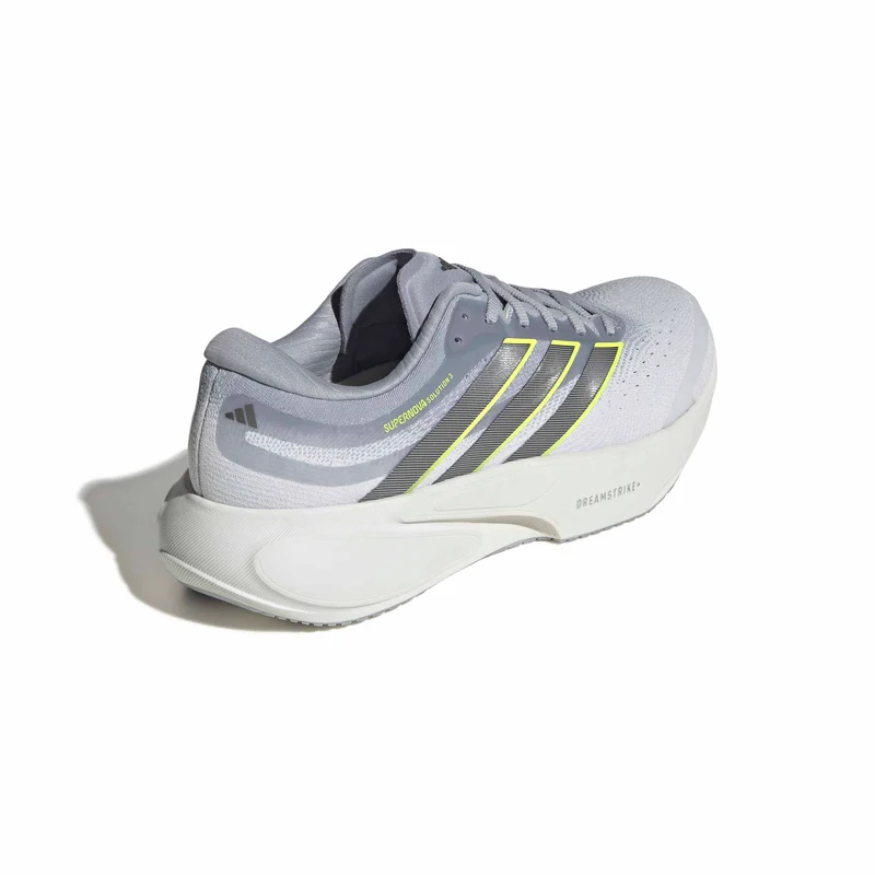 Adidas Supernova Solution 3, Laufschuh, Herren, Crystal White/Iron Metallic/Solar Yellow