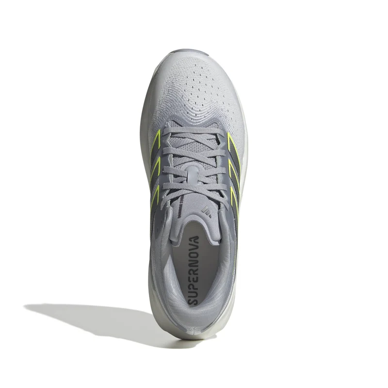 Adidas Supernova Solution 3, Laufschuh, Herren, Crystal White/Iron Metallic/Solar Yellow