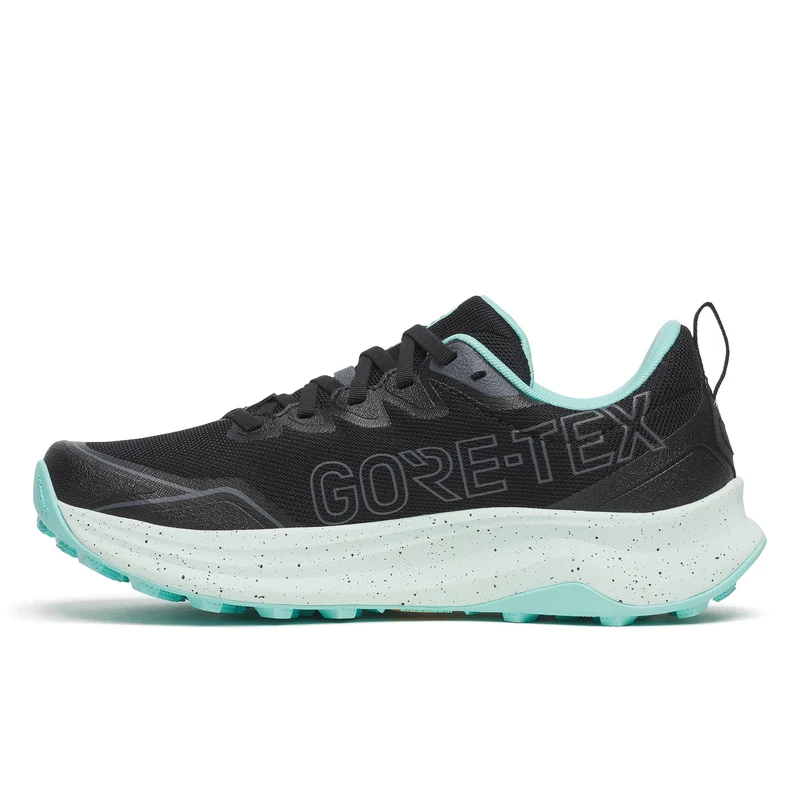 Saucony Peregrine 16 GTX, Damen, Black/Aqua