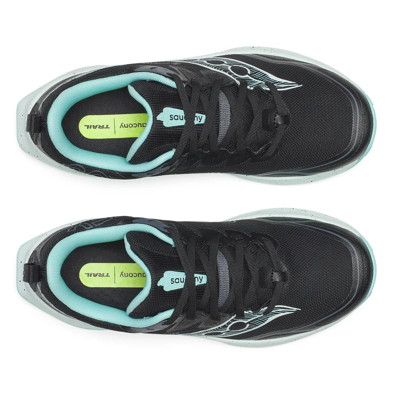 Saucony Peregrine 16 GTX, Damen, Black/Aqua