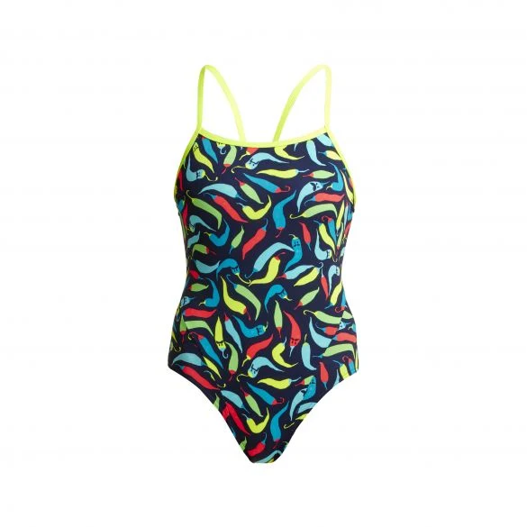 Way Funky Funkita Single Strap One Piece Chilli Boss, Badeanzug, Damen