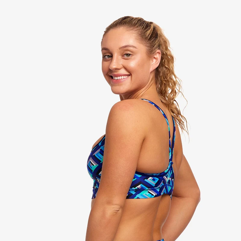 Way Funky Funkita, Sports Top Blue Bunkers, Bikinioberteil, Damen