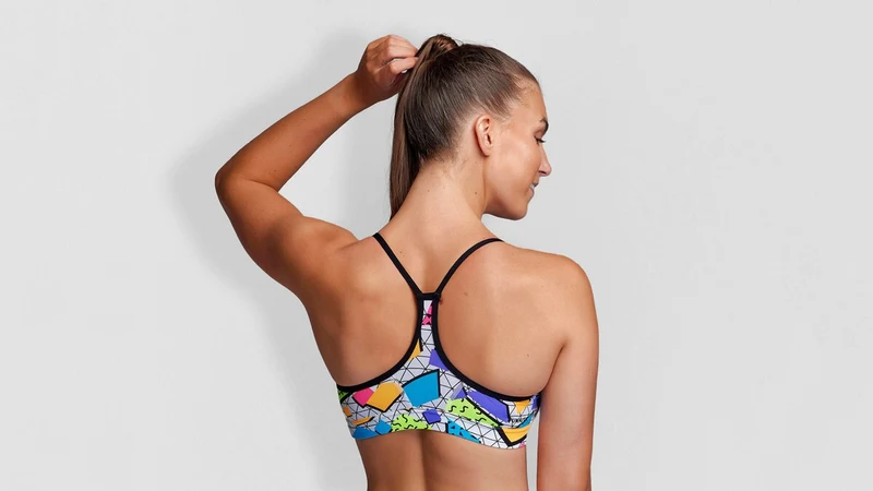 Way Funky Funkita, Swim Crop Top Jumbled Up, Bikinioberteil, Damen