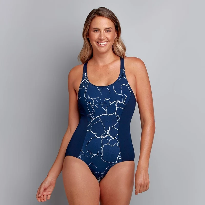 Way Funky Funkita Brace Me Back One Piece Silver Lining, Badeanzug, Damen