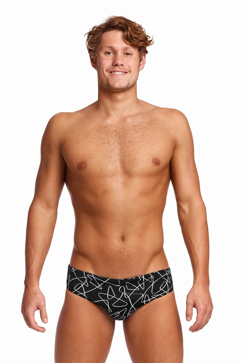 Way Funky Funky Trunks, Classic Briefs Texta Mess, Badehose, Herren