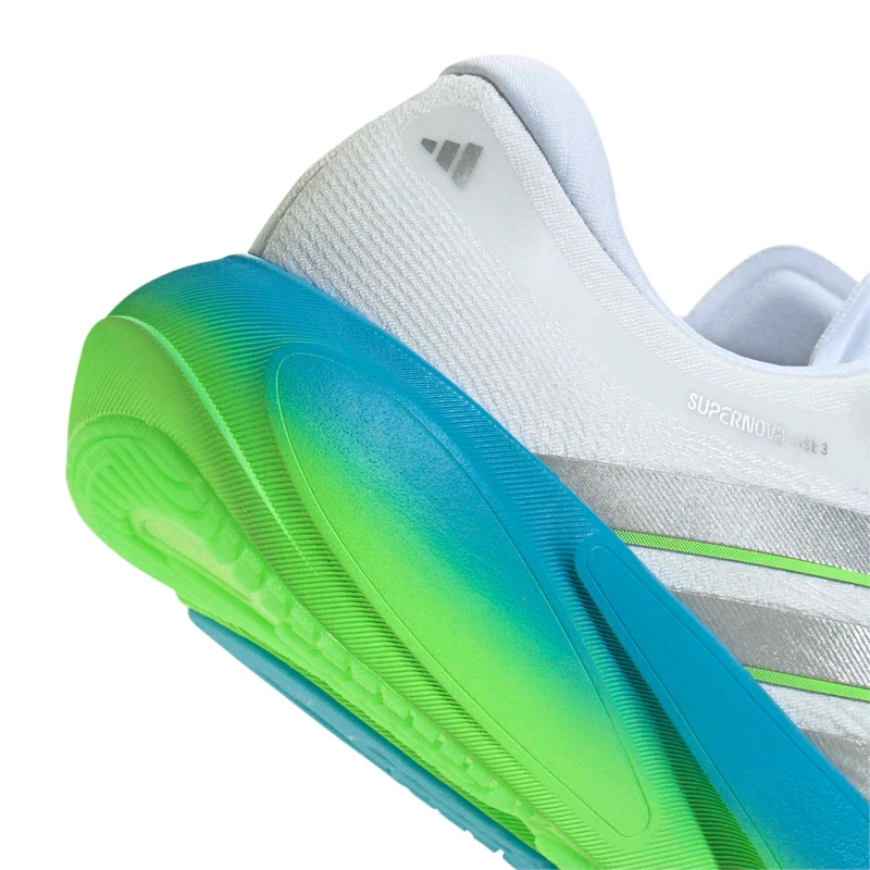 Adidas Supernova Rise 3, Laufschuh, Herren, Cloud White / Silver Metallic / Blue Burst