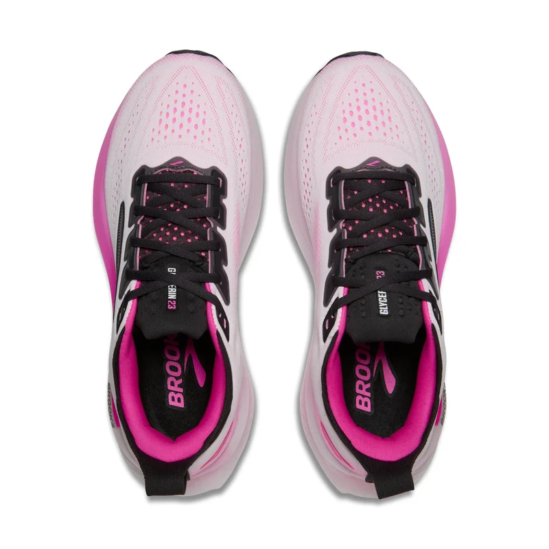 Brooks Glycerin 23, Laufschuh, Damen, White/Phantom/Cyber Pink