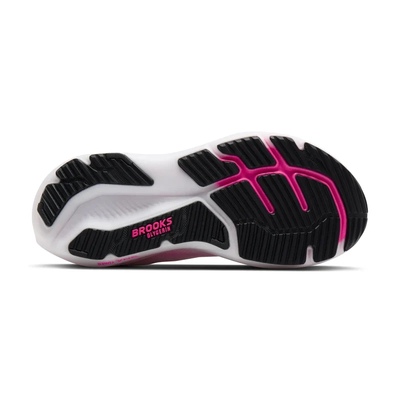 Brooks Glycerin 23, Laufschuh, Damen, White/Phantom/Cyber Pink