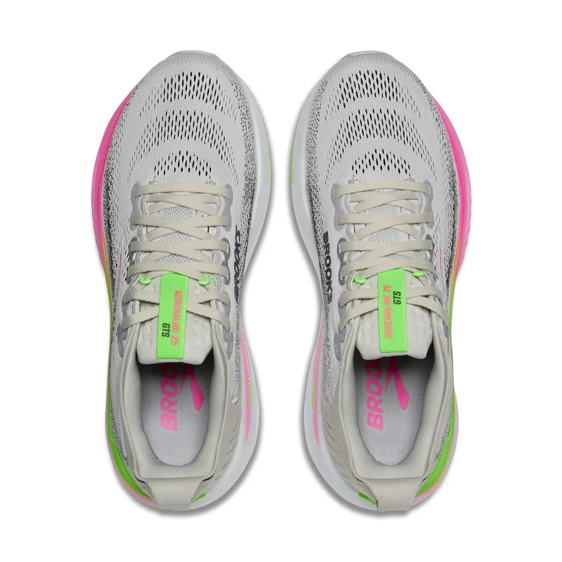 Brooks Adrenaline GTS 25, Laufschuh, Damen, Oyster/Pink/Green