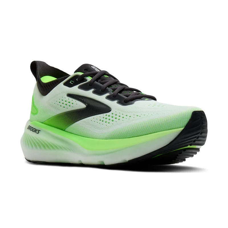 Brooks Glycerin 23, Laufschuh, Herren, White/Phantom/Green Gecko