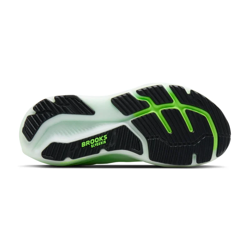 Brooks Glycerin 23, Laufschuh, Herren, White/Phantom/Green Gecko