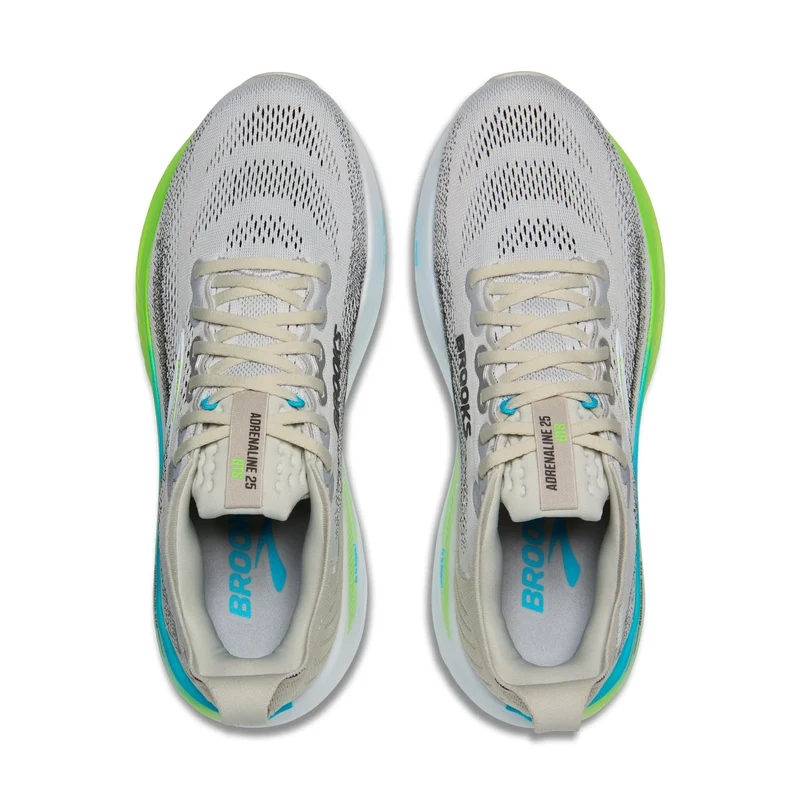 Brooks Adrenaline GTS 25, Laufschuhe, Herren, Oyster/Green Gecko/Blue