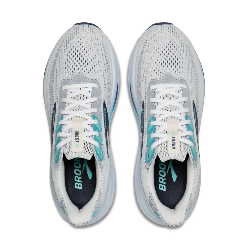 Brooks Ghost 17, Laufschuhe, Herren, White/Beacon Blue/Ipanema