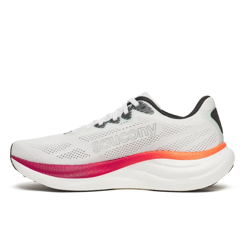 Saucony Ride 19, Laufschuh, Herren, White/Crimson