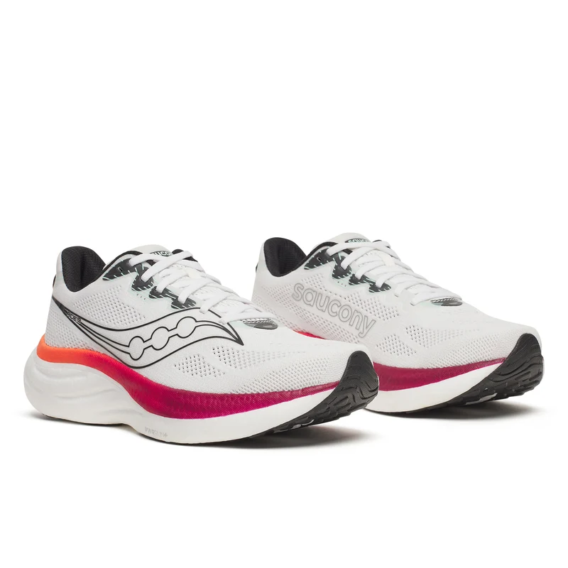 Saucony Ride 19, Laufschuh, Herren, White/Crimson