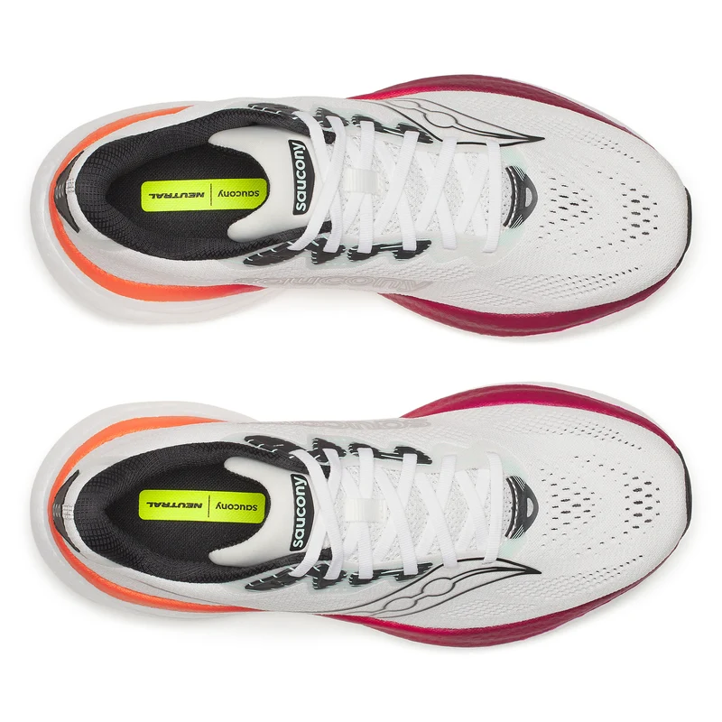 Saucony Ride 19, Laufschuh, Herren, White/Crimson