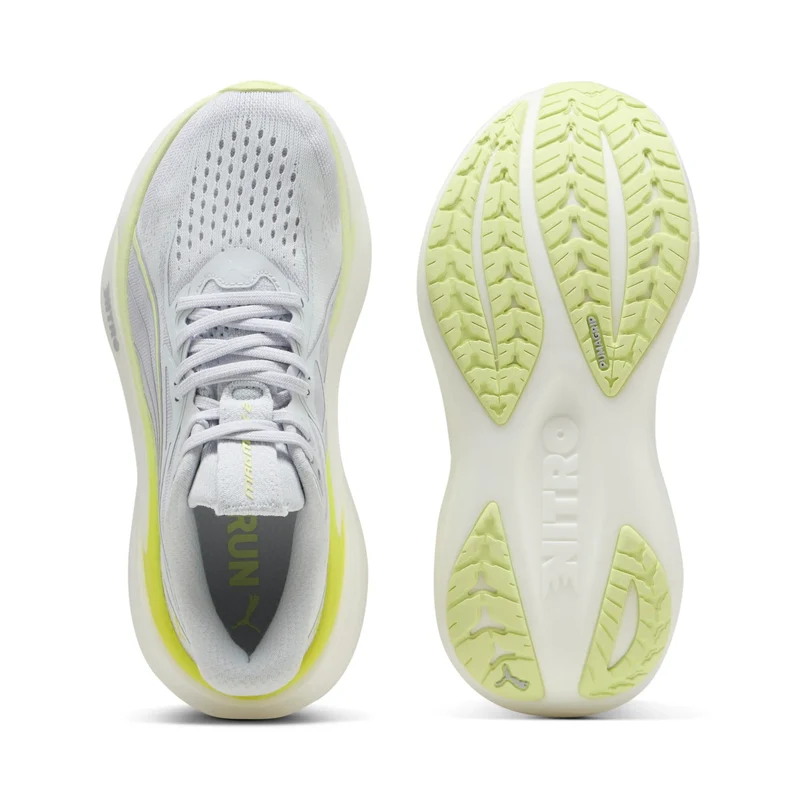 Puma MagMax Nitro 2, Laufschuh, Damen, Silver Mist/Apple Spritz