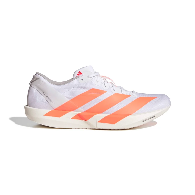 Adidas ADIZERO ADIOS 9, Laufschuh, Herren, Cloud White / Lucid Orange / Lucid Red