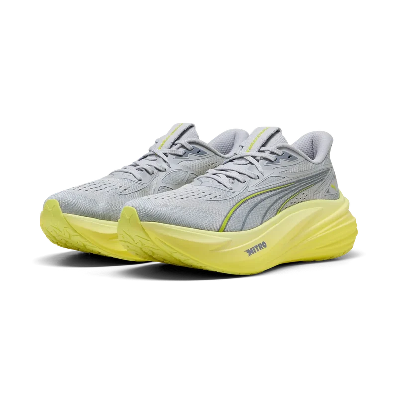 Puma MagMax Nitro 2, Laufschuh, Herren, Vibrant Silver/Lux-Lime