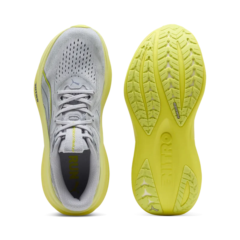 Puma MagMax Nitro 2, Laufschuh, Herren, Vibrant Silver/Lux-Lime