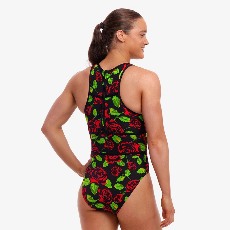 Way Funky Funkita Hi Flyer One Piece Black Rose, Badeanzug, Damen