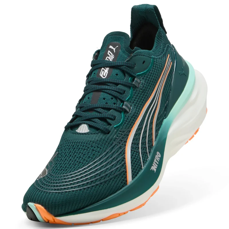 Puma ForeverRun NITRO 2, Laufschuhe, Herren, Green Terrain/Heat Fire