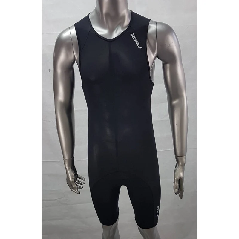 2XU Fusion Trisuit, Backzip, Herren, schwarz