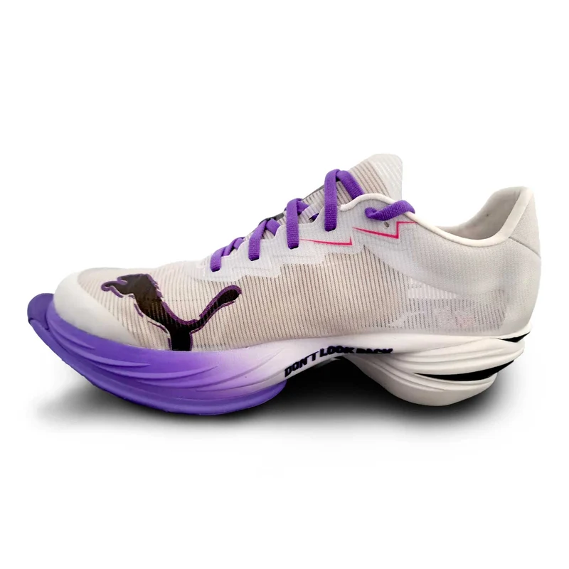 Puma FAST-R NITRO Elite 3, Laufschuhe, Damen, Puma White/Dark Amethyst/Black/Flour Pink