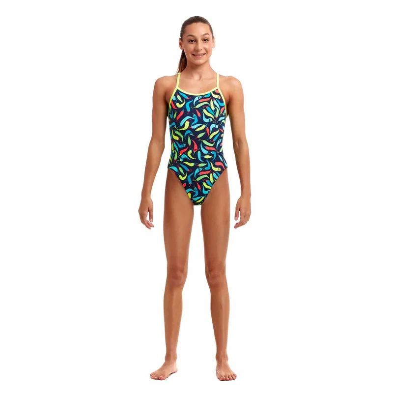 Way Funky Funkita, Single Strap One Piece Chilli Boss, Badeanzug, Kinder