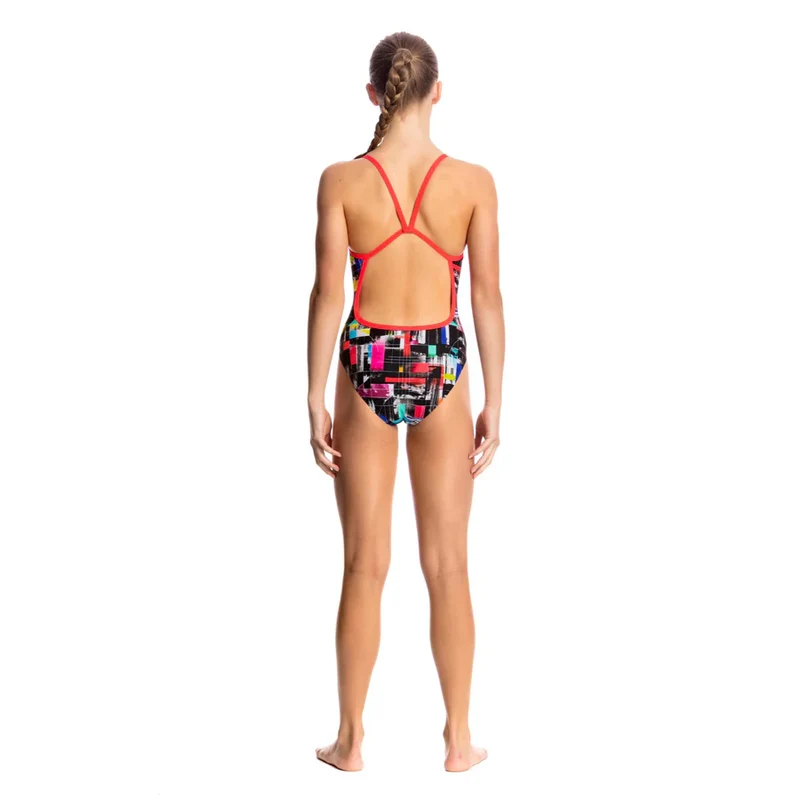 Way Funky Funkita, Single Strap One Piece Test Signal, Badeanzug, Kinder