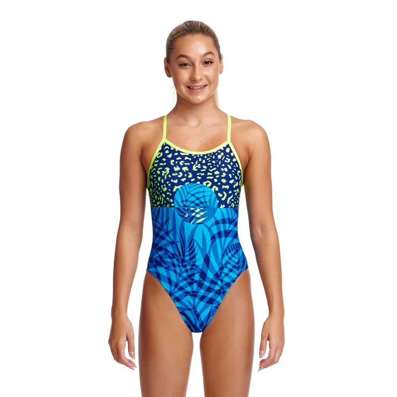 Way Funky Funkita, Single Strap One Piece Purry Palm, Badeanzug, Kinder
