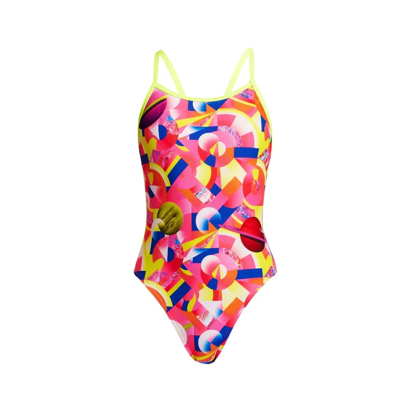 Way Funky Funkita, Single Strap One Piece Pink Pluto, Badeanzug, Kinder