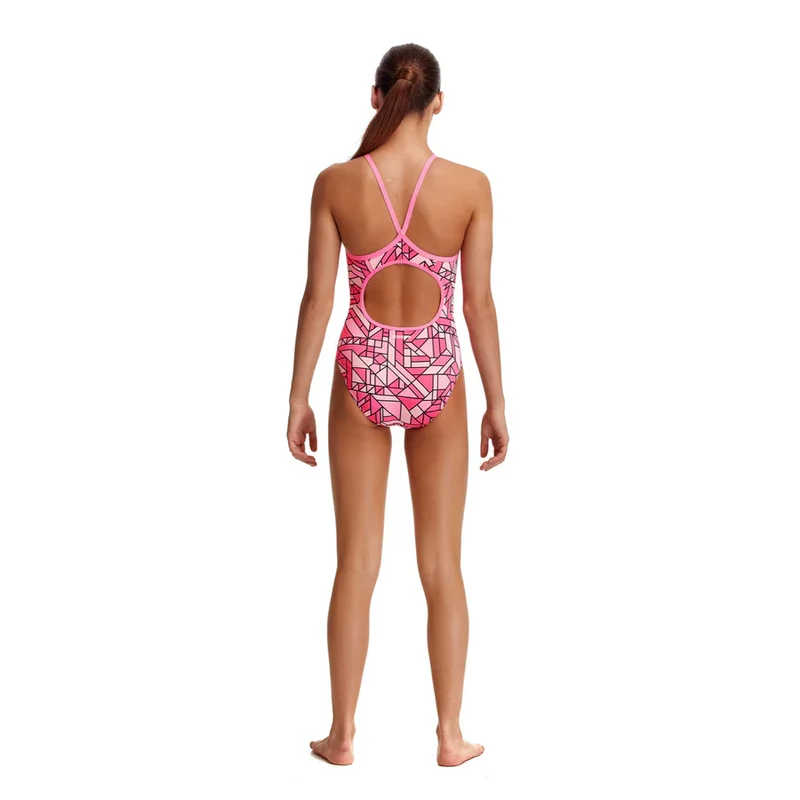 Way Funky Funkita, Diamond Back One Piece Pink Pieces, Badeanzug, Kinder