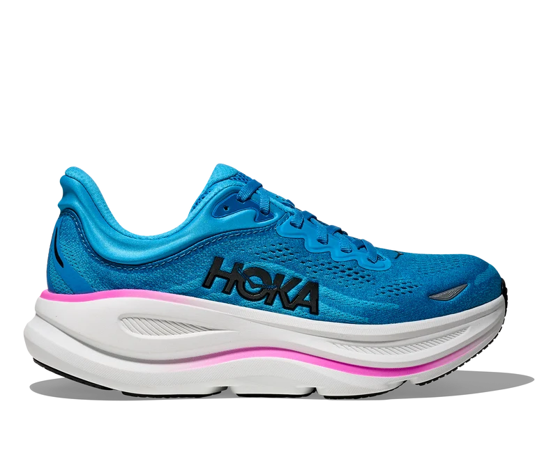 Hoka Bondi 9, Laufschuh, Damen, Skyward Blue/Neon Fuchsia