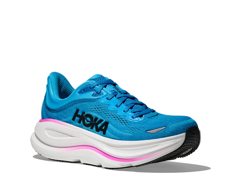 Hoka Bondi 9, Laufschuh, Damen, Skyward Blue/Neon Fuchsia