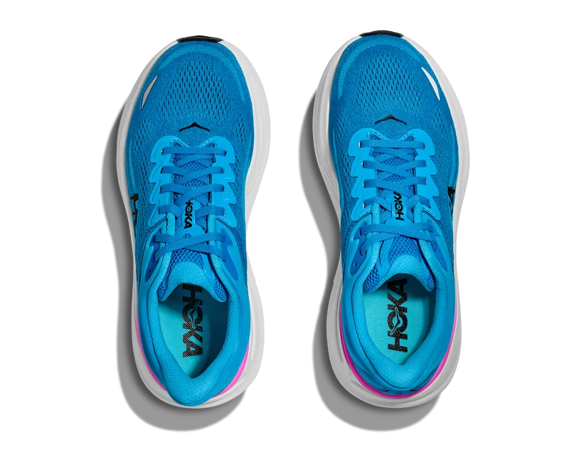 Hoka Bondi 9, Laufschuh, Damen, Skyward Blue/Neon Fuchsia