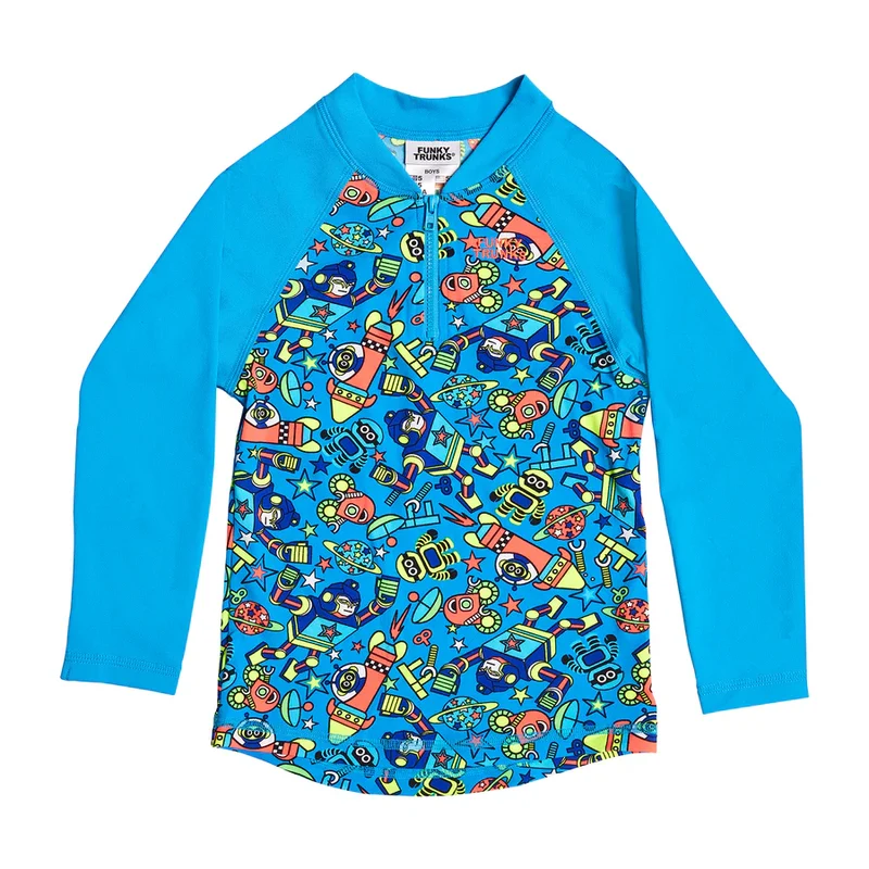 Way Funky Funky Trunks, Zippy Rash Vest Beep Beep, Langarm - Badeoberteil, Kinder