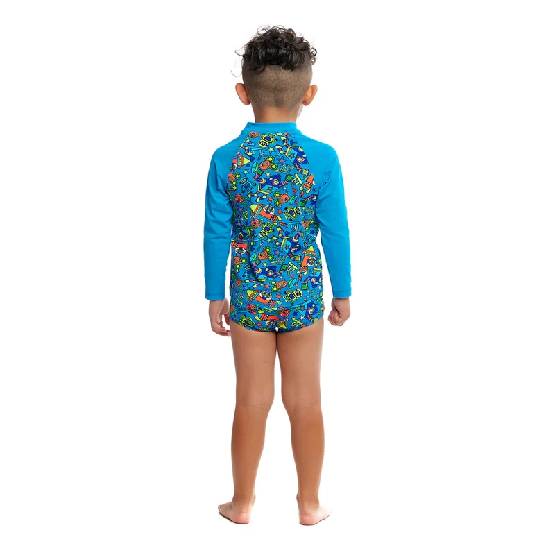 Way Funky Funky Trunks, Zippy Rash Vest Beep Beep, Langarm - Badeoberteil, Kinder