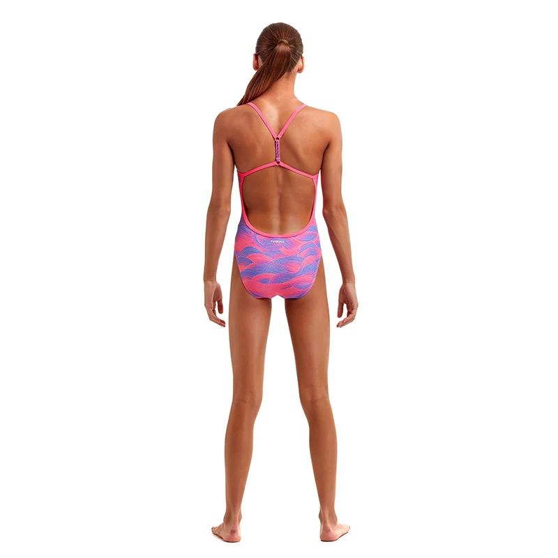 Way Funky Funkita Eco Twisted One Piece Sunset Swirl, Badeanzug, Kinder