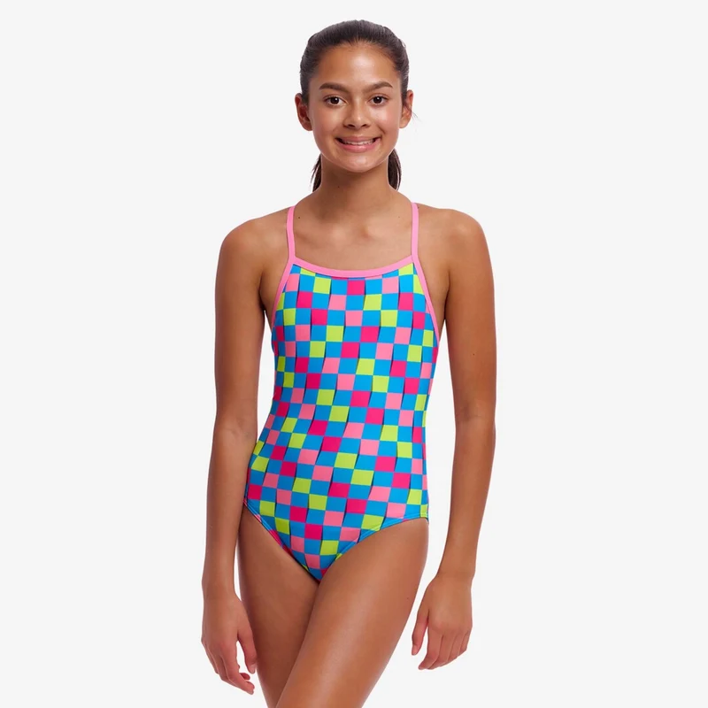 Way Funky Funkita, Eco Tie Me Tight One Piece Post It, Badeanzug, Kinder