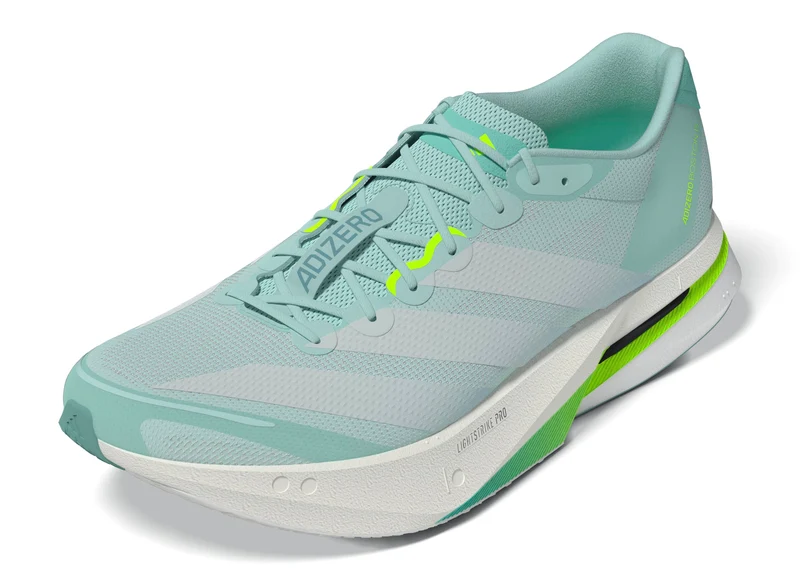 Adidas ADIZERO BOSTON 13, Laufschuh, Damen, Semi Flash Aqua/Zero Metalic/Lucid Lemon