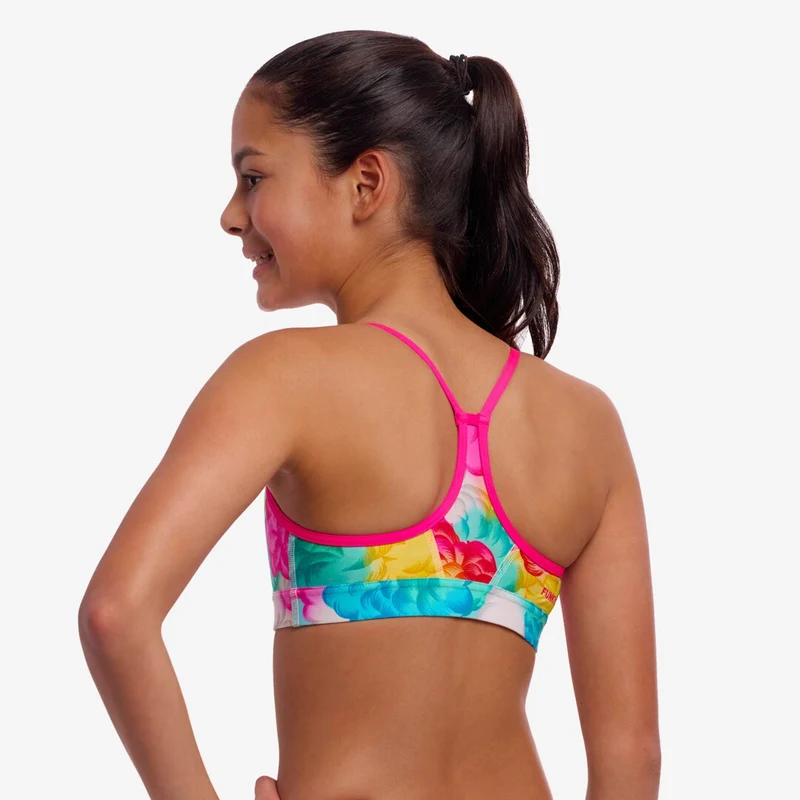 Way Funky Funkita, Eco Swim Crop Top Cloudy Colours, Bikinioberteil, Kinder