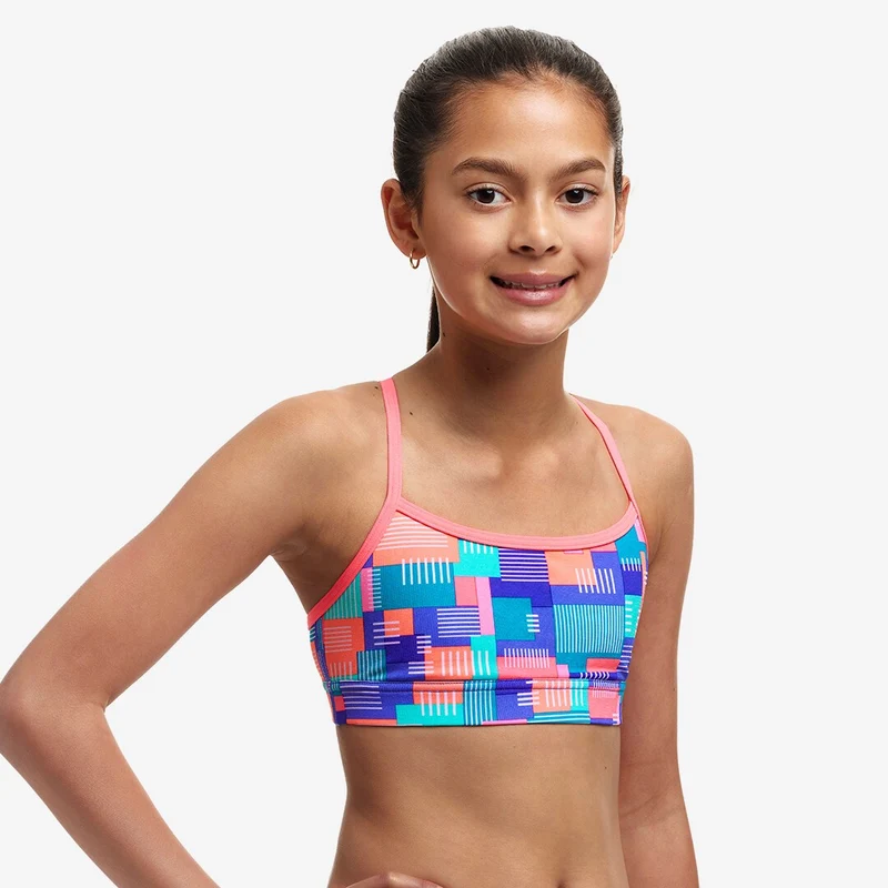 Way Funky Funkita, Eco Swim Crop Top Giga Bit, Bikinioberteil, Kinder