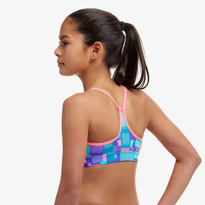 Way Funky Funkita, Eco Swim Crop Top Giga Bit, Bikinioberteil, Kinder