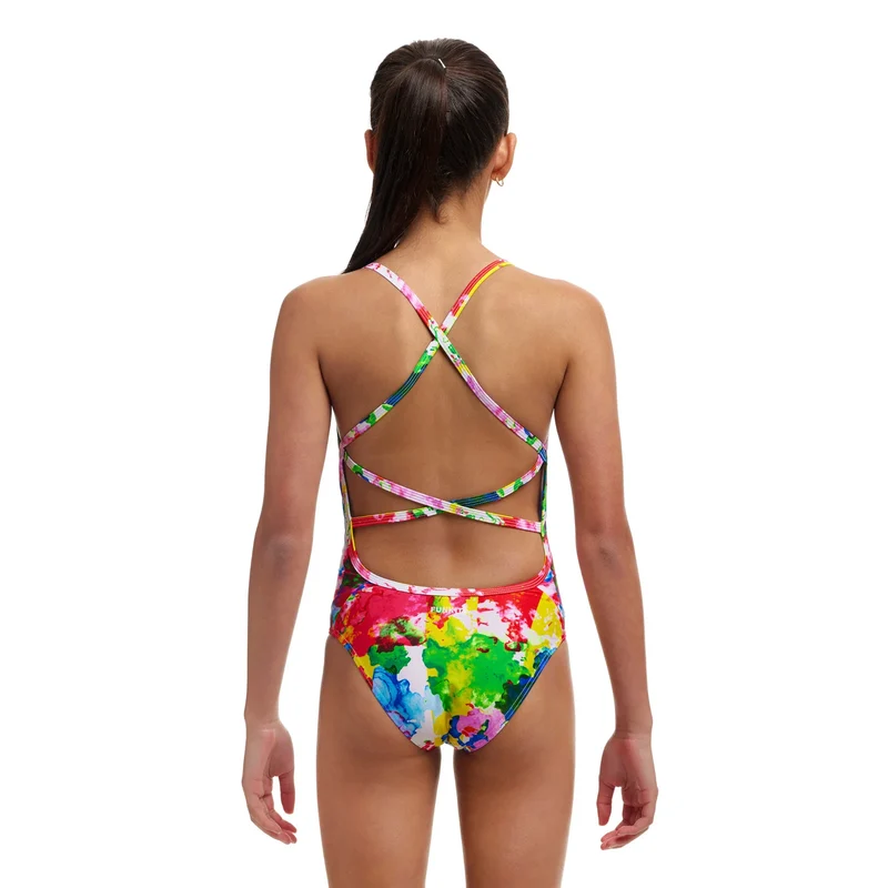 Way Funky Funkita, Eco Strapped In One Piece Ink Jet, Badeanzug, Kinder