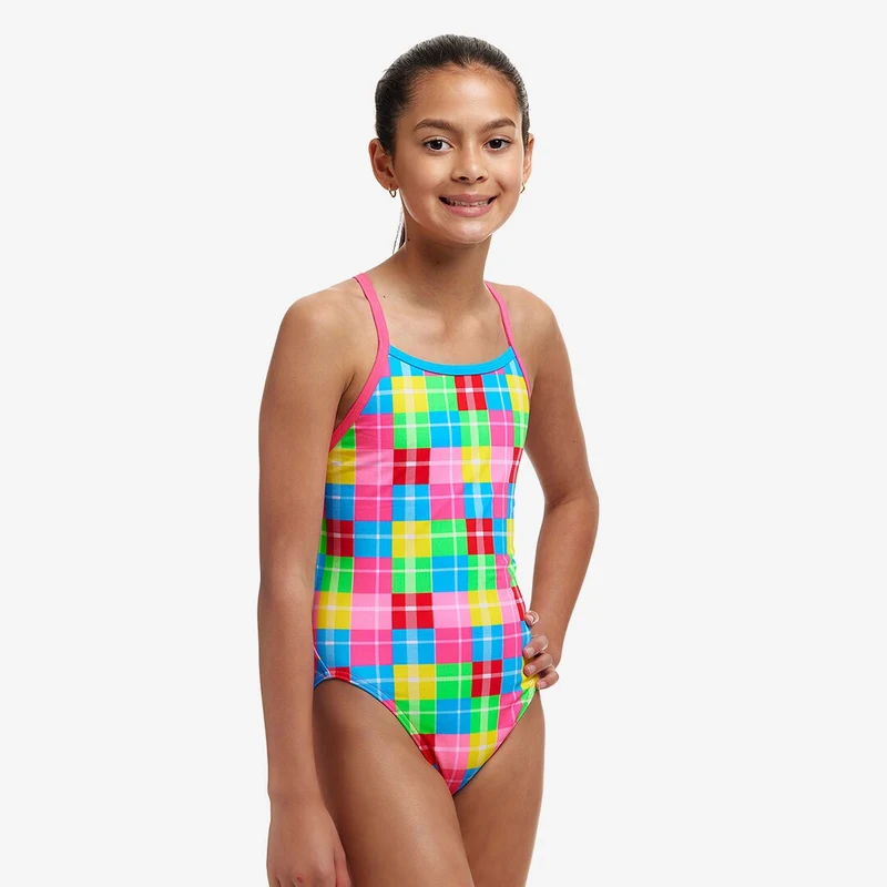 Way Funky Funkita, Eco Single Strap One Piece Party Patch, Badeanzug, Kinder