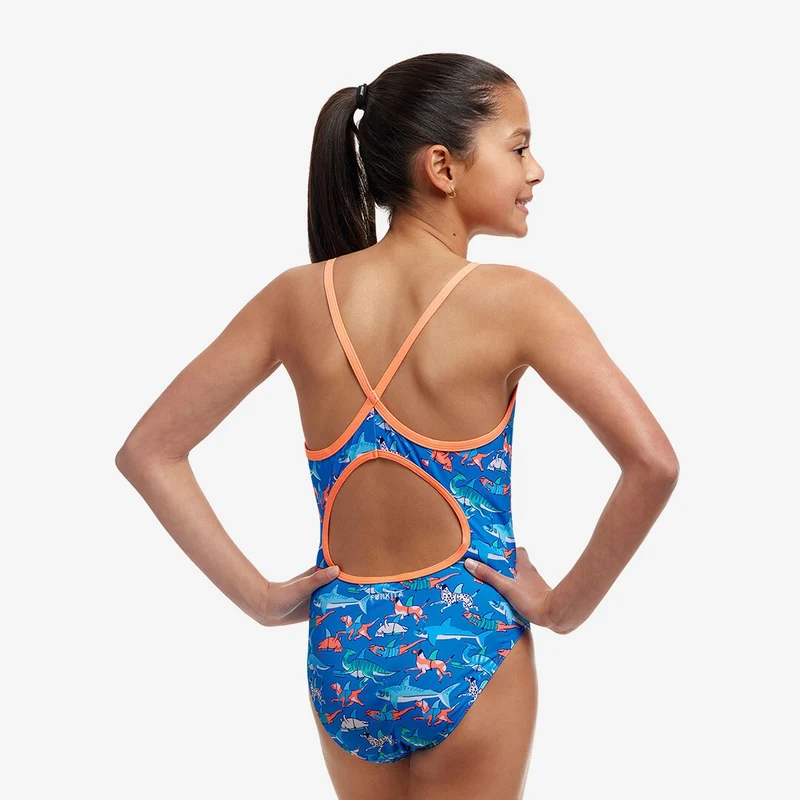 Way Funky Funkita, Eco Diamond Back One Piece Fin Swimming, Badeanzug, Kinder