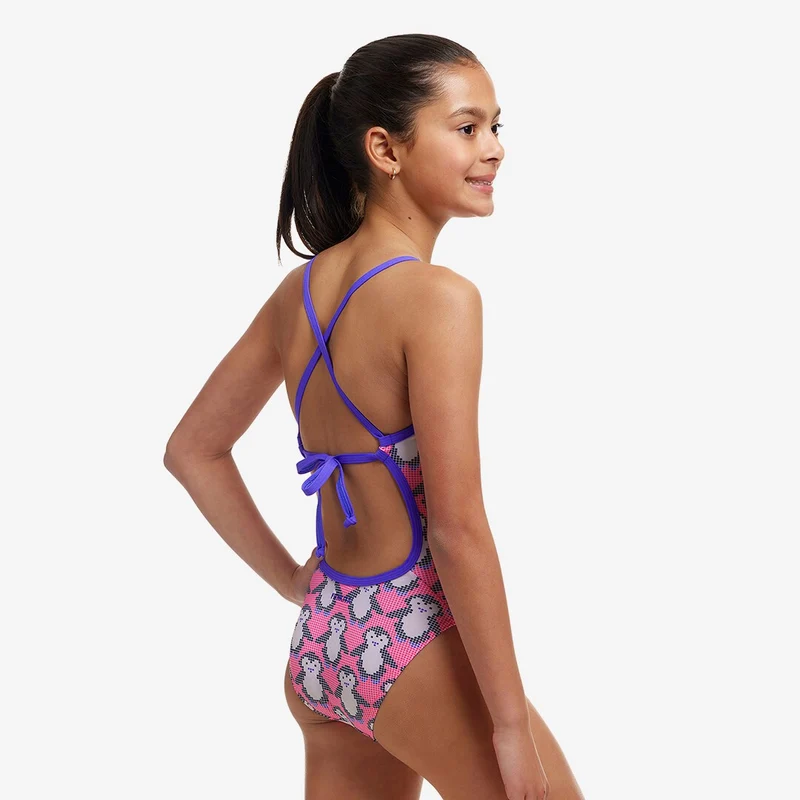 Way Funky Funkita, Eco Tie Me Tight One Piece Pixi Pengi, Badeanzug, Kinder