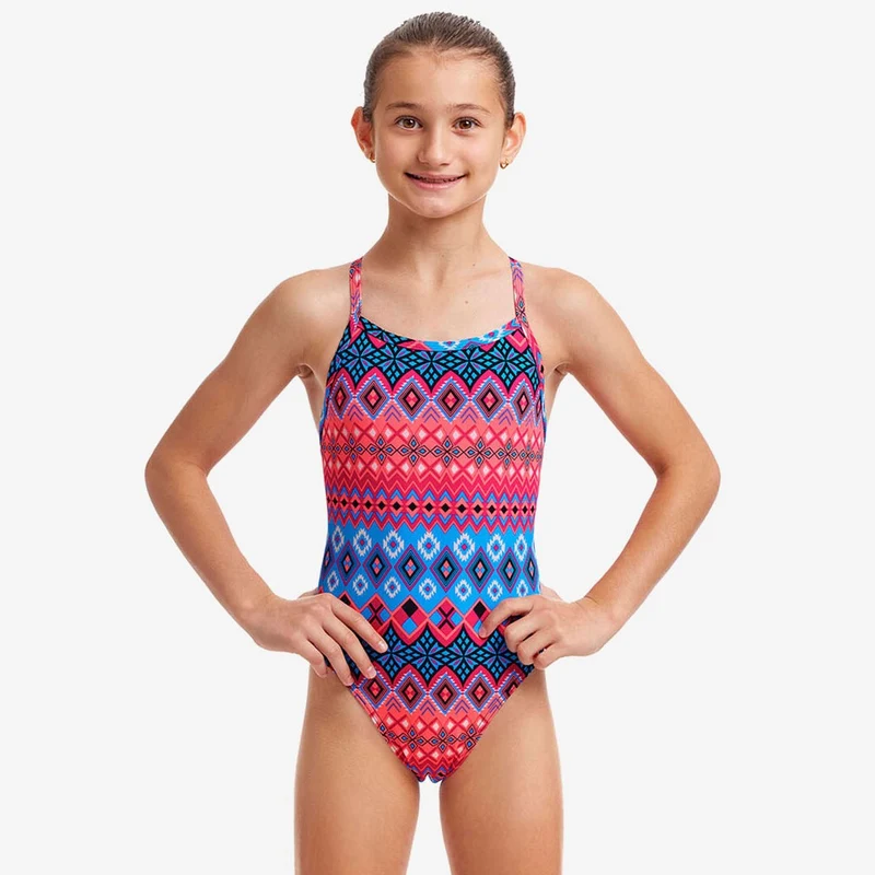 Way Funky Funkita, Single Strap One Piece Tinsel Town, Badeanzug, Kinder